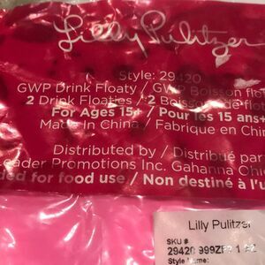 NIP Lily Pulitzer drink floaters